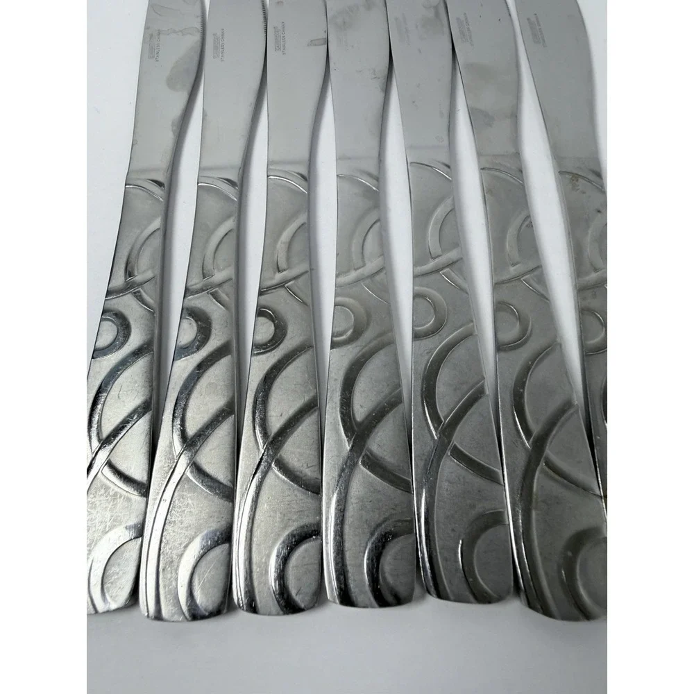 Cambridge Conquest Stainless Steel Dinner ‎ Knives Set Of 7